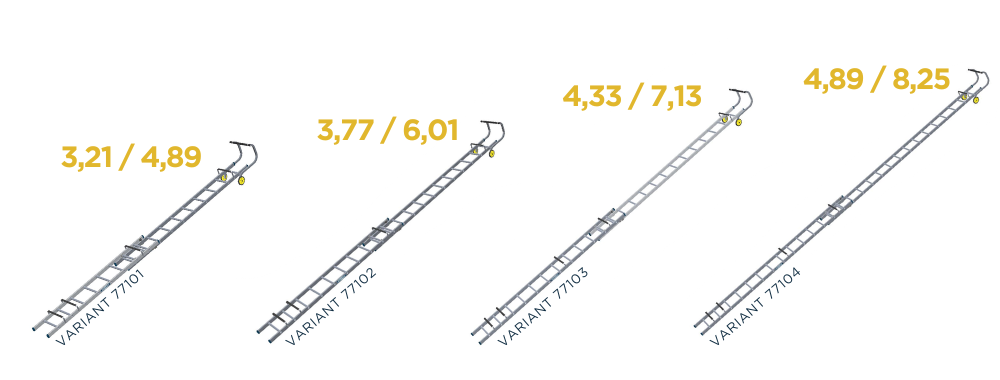 SK WERNER Dvojdielny stresny rebrik detail 2